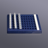 Giá đỡ ống PCR 0,2mL, cho 96 ống, màu xanh, tấm polypropylene, nắp polycarbonate