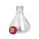 (17612) Triangular cell culture flask, breathable cap, PC, with baffle