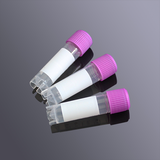 Lọ Vial trữ mẫu đông lạnh 2.0ml, ren ngoài, tiệt trùng, nắp màu tím, ống trong suốt