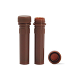 2.0ml Freezer/Sample Tube, Brown, Twist Cap, Sterile