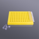 Giá đỡ ống PCR 0,2mL, cho 96 ống, màu vàng, tấm polypropylene, nắp polycarbonate