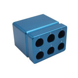 Hộp giữ lạnh ống 15ml, kim loại, 6 vị trí, hãng Biosharp