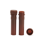 0.5ml Freezer/Sample Tube, brown, screw cap, sterile