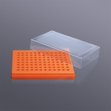 Giá đỡ ống PCR 0,2mL, cho 96 ống, màu cam, tấm polypropylene, nắp polycarbonate