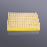 Giá đỡ ống PCR 0,2mL, cho 96 ống, màu vàng, tấm polypropylene, nắp polycarbonate