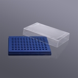 Giá đỡ ống PCR 0,2mL, cho 96 ống, màu xanh, tấm polypropylene, nắp polycarbonate
