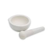 Cối chày sứ có mỏ (Ceramic Mortar),  phòng thí nghiệm