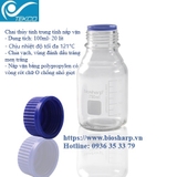 Chai thủy tinh mầu trắng (Glass media bottle), nắp vặn chịu nhiệt GL45, Thương hiệu: Biosharp