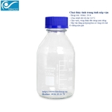 Chai thủy tinh mầu trắng (Glass media bottle), nắp vặn chịu nhiệt GL45, Thương hiệu: Biosharp
