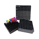 Hộp đựng ống Vial 2ml, 81/100 vị trí, màu đen