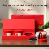 Bộ Hộp Trà Chữ Nhật 3 Lon Trụ Tròn – HVL TEA