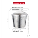 Lọc trà inox 304 hình trụ, có dây treo, không gỉ, nhiều kích thước - HVL