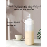 Chai bóp nước sốt thực phẩm, chai gia vị cà chua sốt, 3 màu trắng, đỏ vàng - HVL TEA