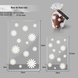 Túi đựng bánh, kẹo có đế họa tiết có đáy thiết kế dây buộc