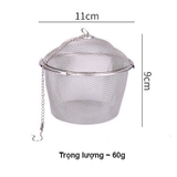 Lọc inox 304 hình trụ lưới cao cấp, nhiều kích thước, có dây treo - HVL
