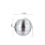 Lọc inox hình tròn cao cấp, có dây treo, nhiều kích thước, quả lọc - HVL TEA