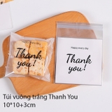 Túi đựng bánh kẹo, trà dán miệng, túi ziplock hoạ tiết Thank You - VUA BAO BÌ