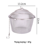 Lọc inox 304 hình trụ lưới cao cấp, nhiều kích thước, có dây treo - HVL