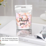 Túi đựng bánh kẹo, trà dán miệng, túi ziplock hoạ tiết Thank You - VUA BAO BÌ