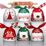 Túi tai thỏ đựng bạnh kẹo họa tiết thú, kỳ lân, mèo may mắn - KING OF OPP