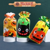 Túi đựng bánh/kẹo, túi đựng quà chủ đề Halloween kích thước 15 * 23, dây nơ buộc - VUA BAO BÌ