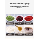 Chai bóp nước sốt thực phẩm, chai gia vị cà chua sốt, 3 màu trắng, đỏ vàng - HVL TEA