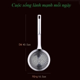 Muôi thủng nấu ăn inox 304, cách nhiệt, siêu bền, siêu cứng, vá thủng - HVL TEA