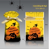Túi đựng bánh/kẹo, túi đựng quà chủ đề Halloween kích thước 15 * 23, dây nơ buộc - VUA BAO BÌ
