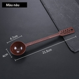 Thìa đong nâu múc bột, múc sốt hoa quả - muỗng đong nâu định lượng 10/15 gram - HVL TEA