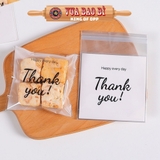 Túi đựng bánh kẹo, trà dán miệng, túi ziplock hoạ tiết Thank You - VUA BAO BÌ