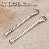 Ống hút kiêm thìa lọc dùng trong uống cà phê, trà sữa, các loại thức uống, chất liệu inox 304 cao cấp - HVL TEA