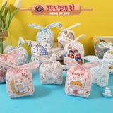 Túi đựng bánh kẹo tai thỏ có nhiều họa tiết dễ thương 14*23*3 - KING OF OPP