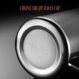 Cốc inox cách nhiệt, có quai, có nắp, cứng bền, cách nhiệt, ca inox 304 cao cấp - HVL TEA