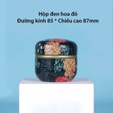Hộp thiếc đựng trà, quà bánh kẹo, hình cầu, phong cách nhật bản họa tiết đa sắc - HVL TEA