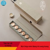 Bộ 6 hộp mini đựng trà, nến, hạt bằng thiếc - HVL TEA
