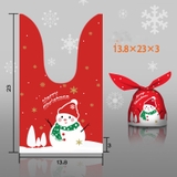 Túi đựng bánh kẹo tai thỏ có nhiều họa tiết giáng sinh