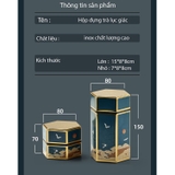 Hộp đựng trà lục giác, bằng thép cao cấp - HVL TEA