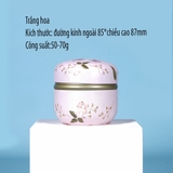 Hộp thiếc đựng trà, quà bánh kẹo, hình cầu, phong cách nhật bản họa tiết đa sắc - HVL TEA