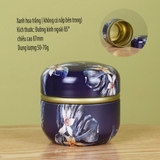 Hộp thiếc đựng trà, quà bánh kẹo, hình cầu, phong cách nhật bản họa tiết đa sắc - HVL TEA