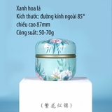 Hộp thiếc đựng trà, quà bánh kẹo, hình cầu, phong cách nhật bản họa tiết đa sắc - HVL TEA