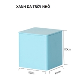Hộp thiếc đựng trà hình hộp vuông, nhiều màu - HVL TEA