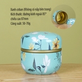 Hộp thiếc đựng trà, quà bánh kẹo, hình cầu, phong cách nhật bản họa tiết đa sắc - HVL TEA