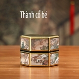 Hộp đựng trà lục giác, bằng thép cao cấp - HVL TEA