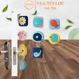 Miếng chặn cửa chống va đập đệm chắn cửa cao su silicon dán tường tủ - HVL TEA