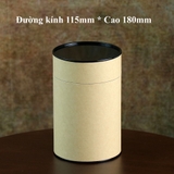 Hộp đựng trà, các loại hạt, đồ khô bằng giấy kraft nắp đen - HVL TEA