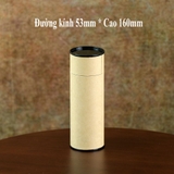 Hộp đựng trà, các loại hạt, đồ khô bằng giấy kraft nắp đen - HVL TEA