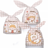 Túi đựng bánh kẹo tai thỏ có nhiều họa tiết dễ thương 14*23*3 - KING OF OPP