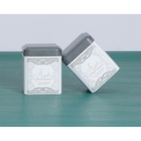 Hộp đựng trà thiếc vuông hoạ tiết 70x88mm - HVL TEA