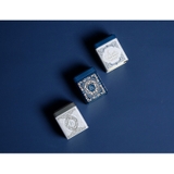 Hộp đựng trà thiếc vuông hoạ tiết 70x88mm - HVL TEA