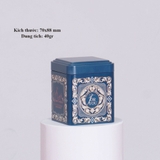 Hộp đựng trà thiếc vuông hoạ tiết 70x88mm - HVL TEA